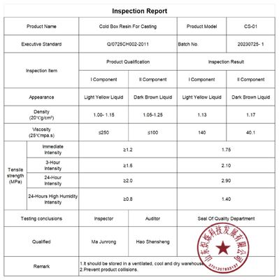 Κατασκευή πυρήνα χύτευσης Coldbox με ανοιχτόκίτρινο έως σκούρο καφέ συνθετική ρητίνη και πλαστικά